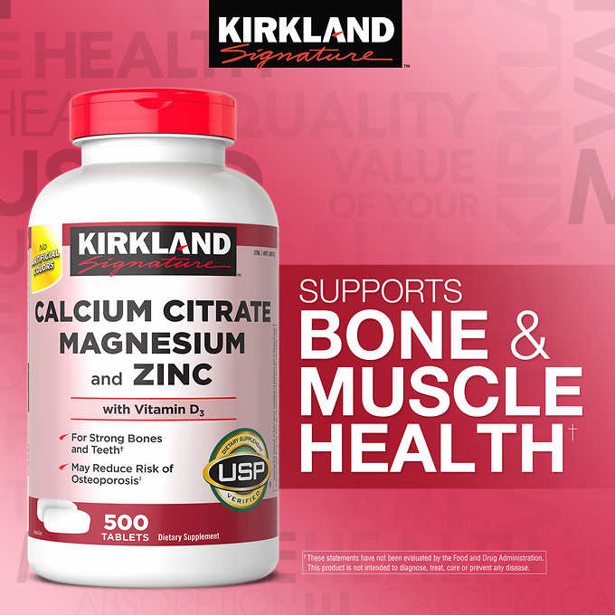 Viên uống Kirkland Calcium Citrate Magnesium and Zinc