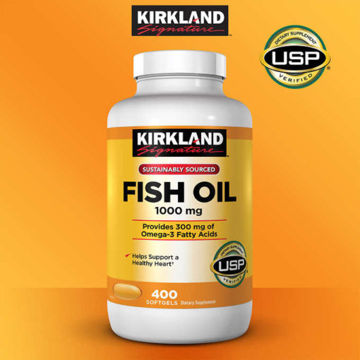 Dầu cá bổ mắt Fish Oil Kirkland của Mỹ
