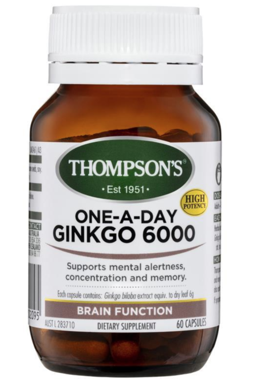 Tuần hoàn máu não Thompson’s Ginkgo 6000mg 60 viên